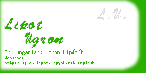 lipot ugron business card